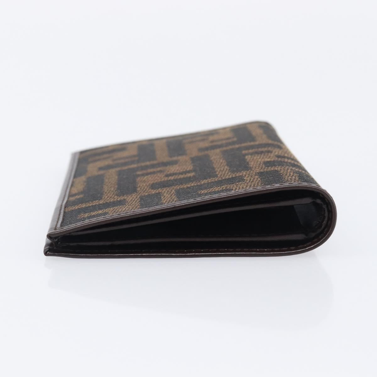 FENDI Zucca Canvas Passport Case Brown Auth am12732M