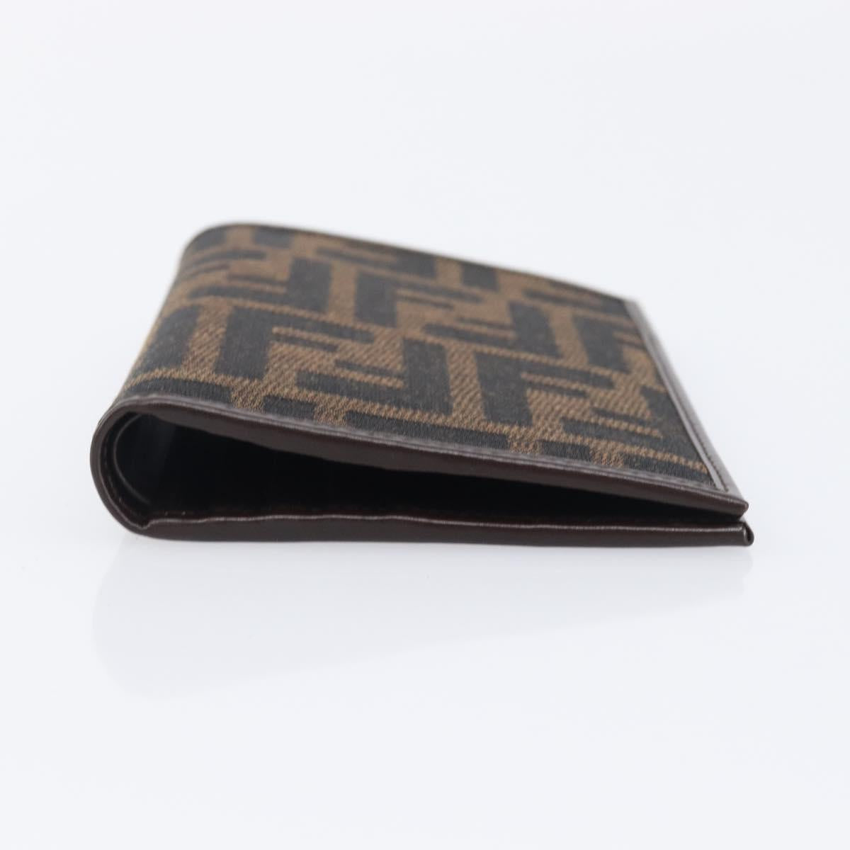 FENDI Zucca Canvas Passport Case Brown Auth am12732M