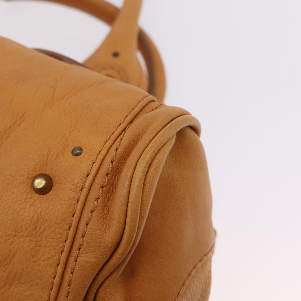 Chloe Paddington Hand Bag Leather Brown Gold Silver Auth am12746V