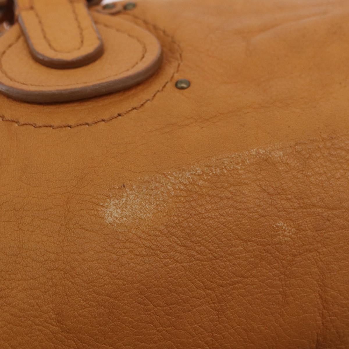 Chloe Paddington Hand Bag Leather Brown Gold Silver Auth am12746V