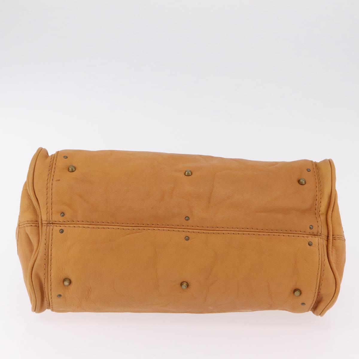Chloe Paddington Hand Bag Leather Brown Gold Silver Auth am12746V