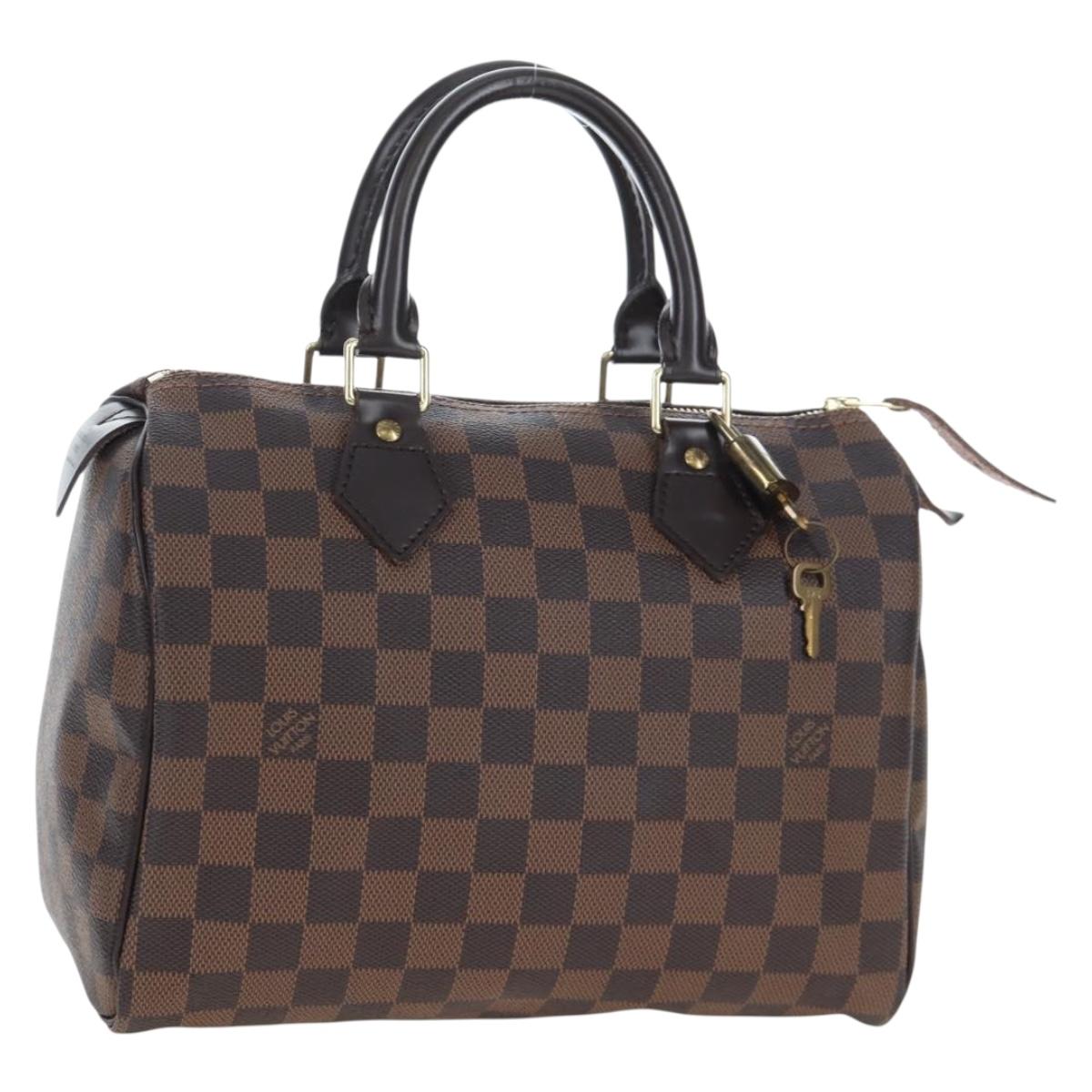 LOUIS VUITTON Damier Ebene Speedy 25 Hand Bag N41532 LV Auth am12750V