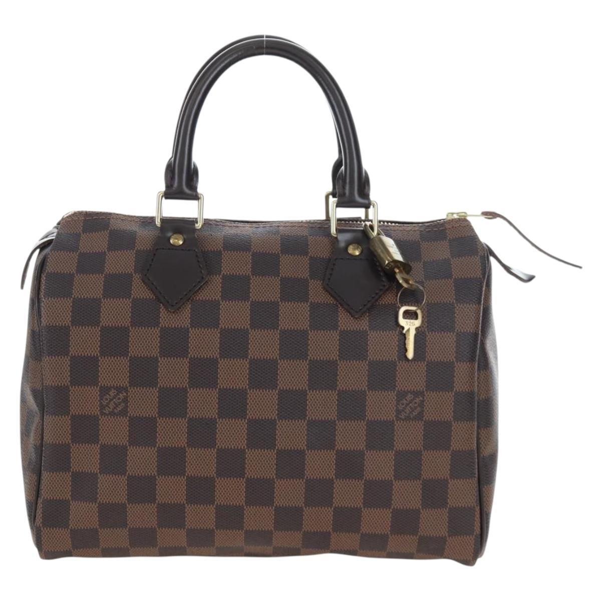 LOUIS VUITTON Damier Ebene Speedy 25 Hand Bag N41532 LV Auth am12750V