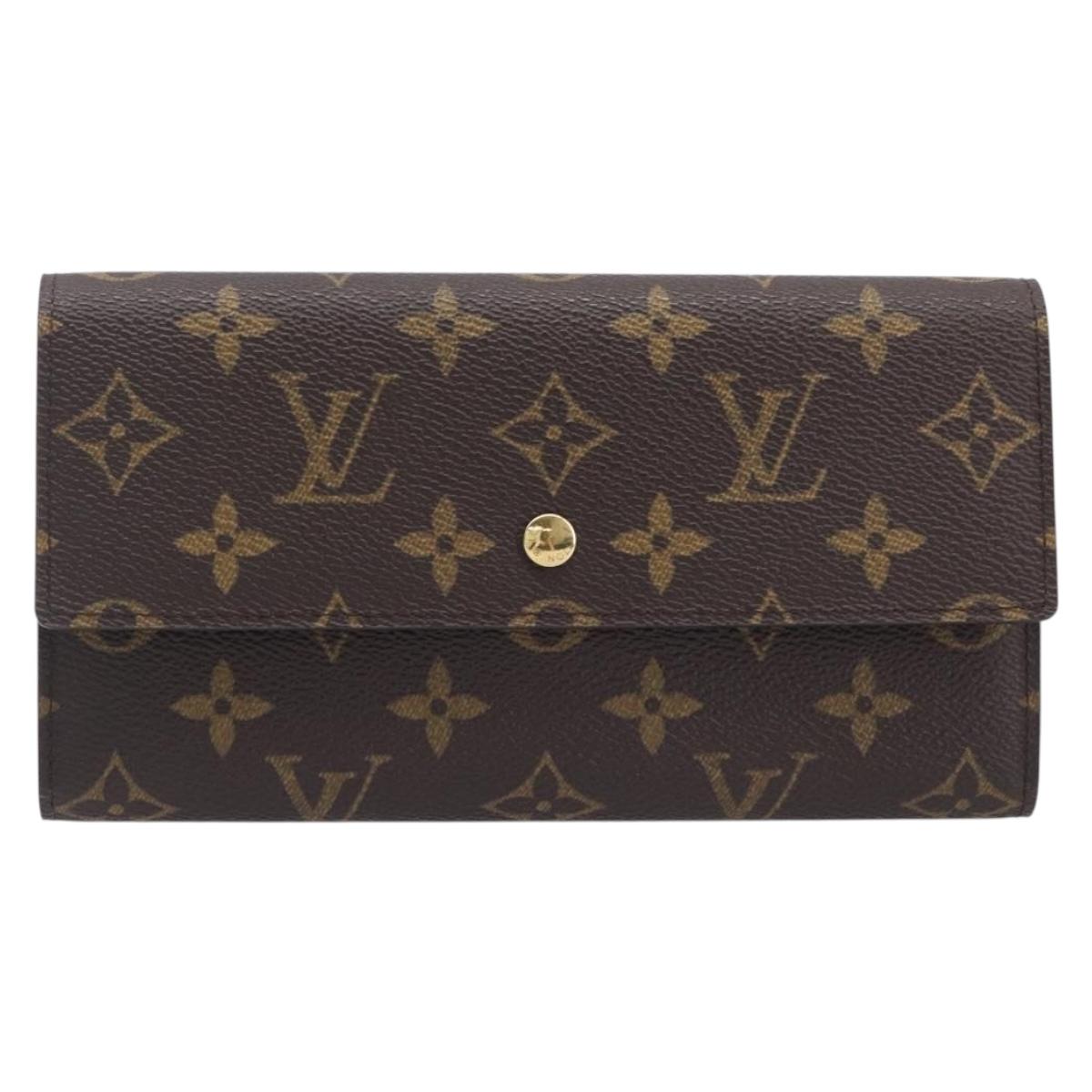 LOUIS VUITTON Monogram Porte Tresol International Wallet M61215 LV Auth am12753V