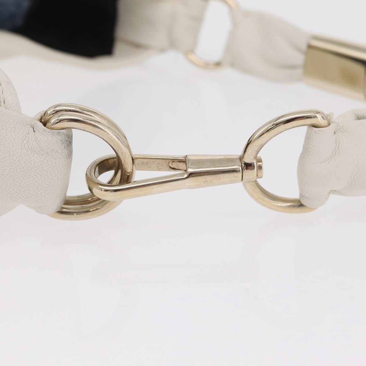 Saint Laurent Saint Tropez Shoulder Bag Leather White 122245 Auth am12788V
