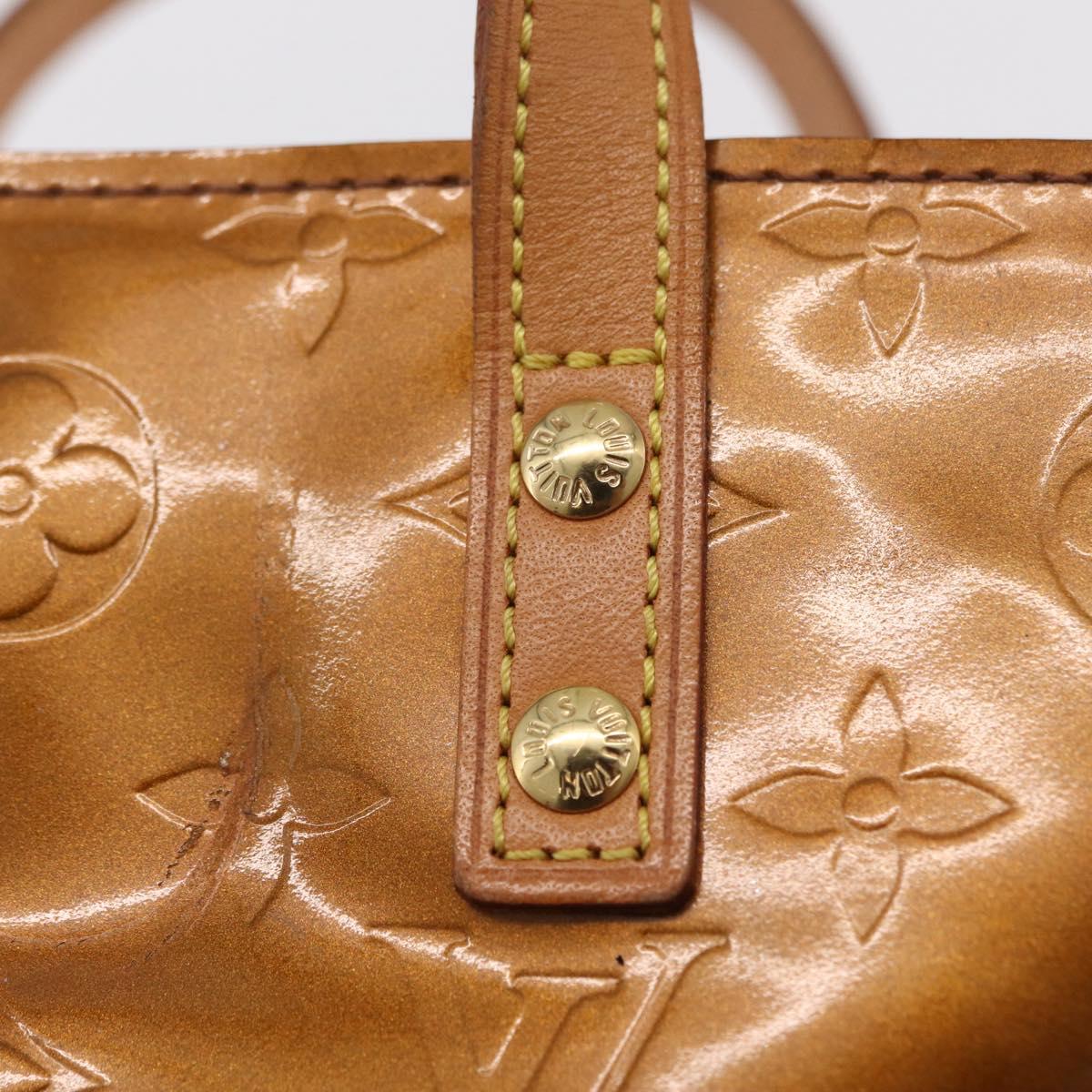 LOUIS VUITTON Monogram Vernis Reade PM Hand Bag Bronze M91146 LV Auth am12791A