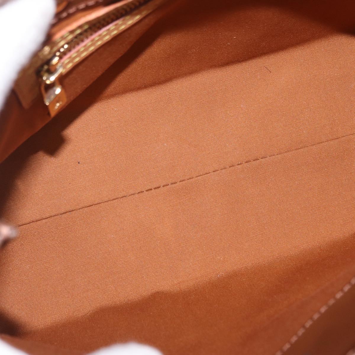 LOUIS VUITTON Monogram Vernis Reade PM Hand Bag Bronze M91146 LV Auth am12791A
