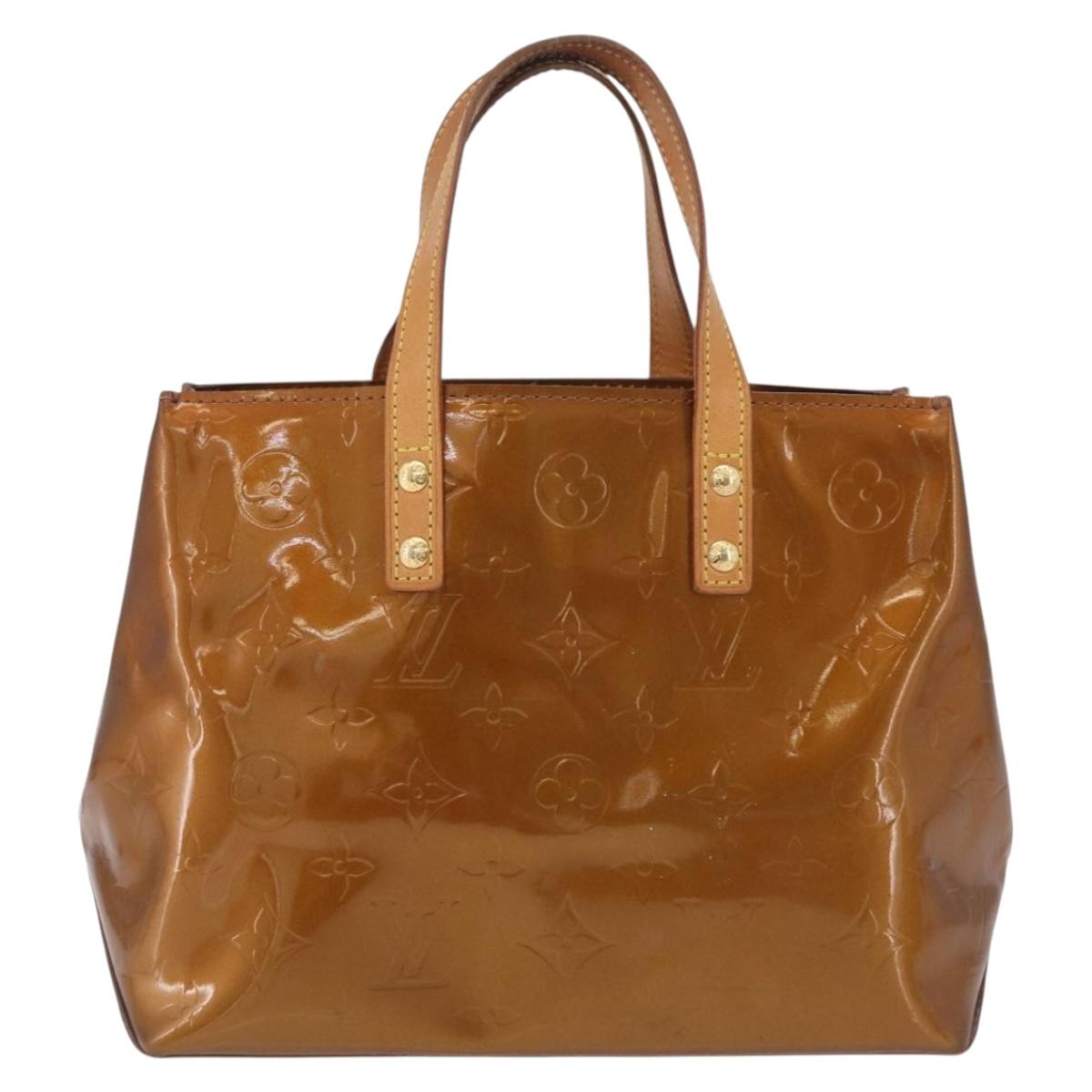LOUIS VUITTON Monogram Vernis Reade PM Hand Bag Bronze M91146 LV Auth am12791A