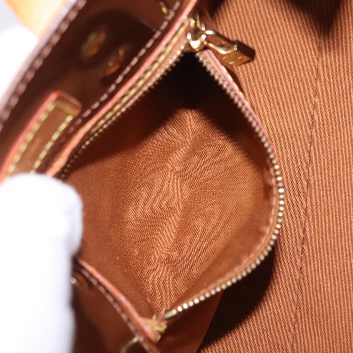 LOUIS VUITTON Monogram Vernis Reade PM Hand Bag Bronze M91146 LV Auth am12791A