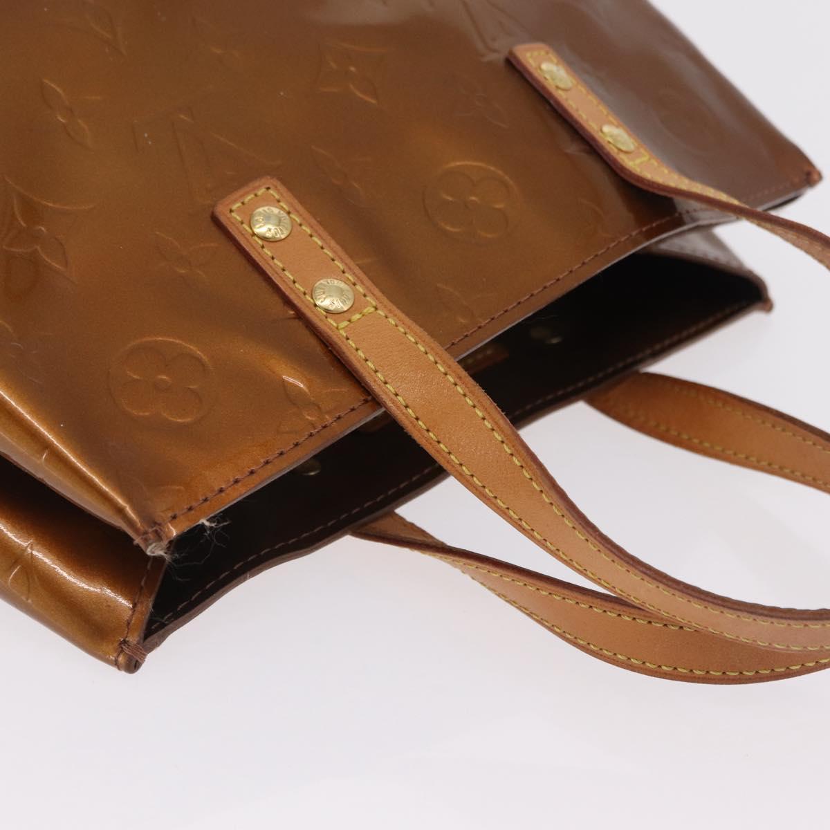 LOUIS VUITTON Monogram Vernis Reade PM Hand Bag Bronze M91146 LV Auth am12791A