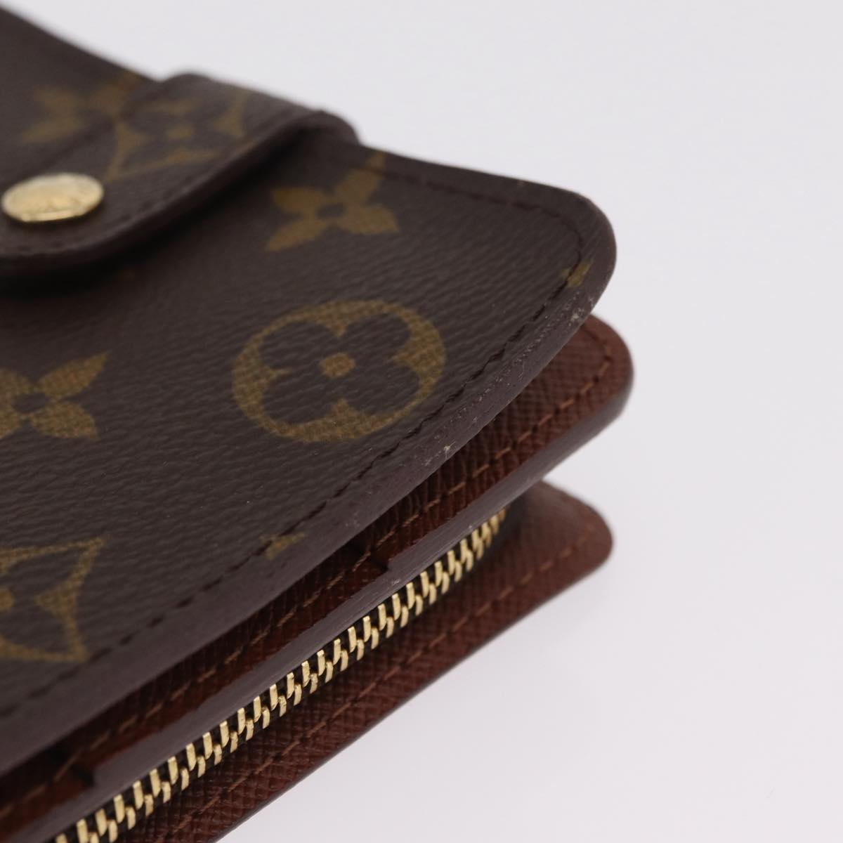 LOUIS VUITTON Monogram Compact Zip Wallet M61667 LV Auth am12792A