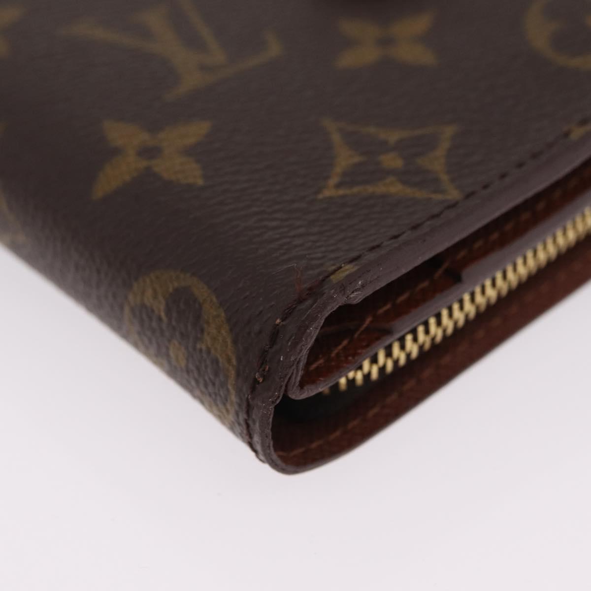 LOUIS VUITTON Monogram Compact Zip Wallet M61667 LV Auth am12792A