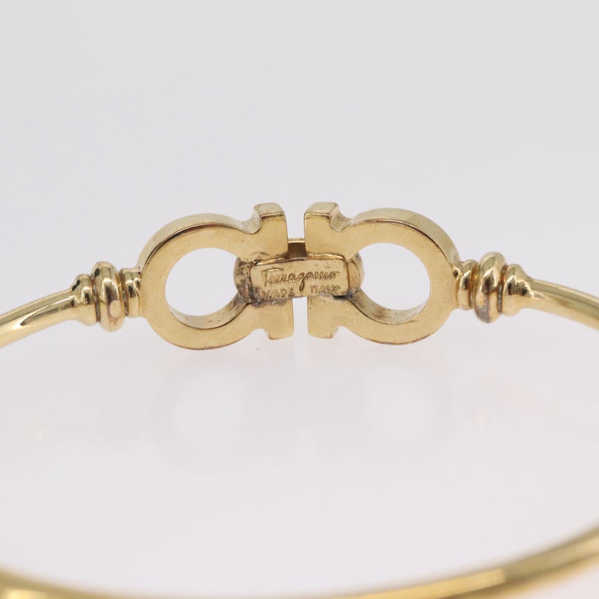 Salvatore Ferragamo Gancini Bangle Bracelet Metal Gold Auth am12794M