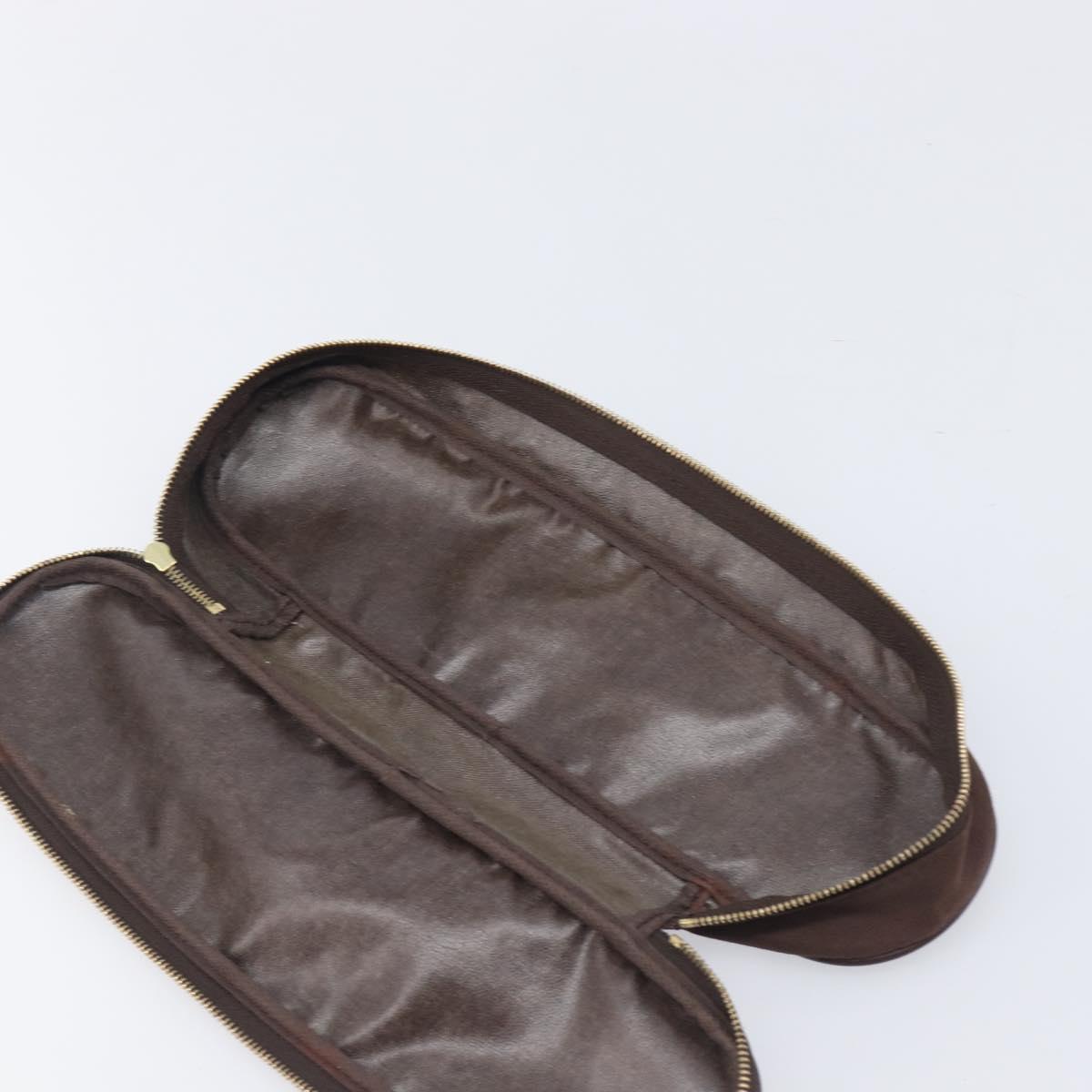 LOUIS VUITTON Monogram Pouch Canvas 2 Set Brown LV Auth am12797