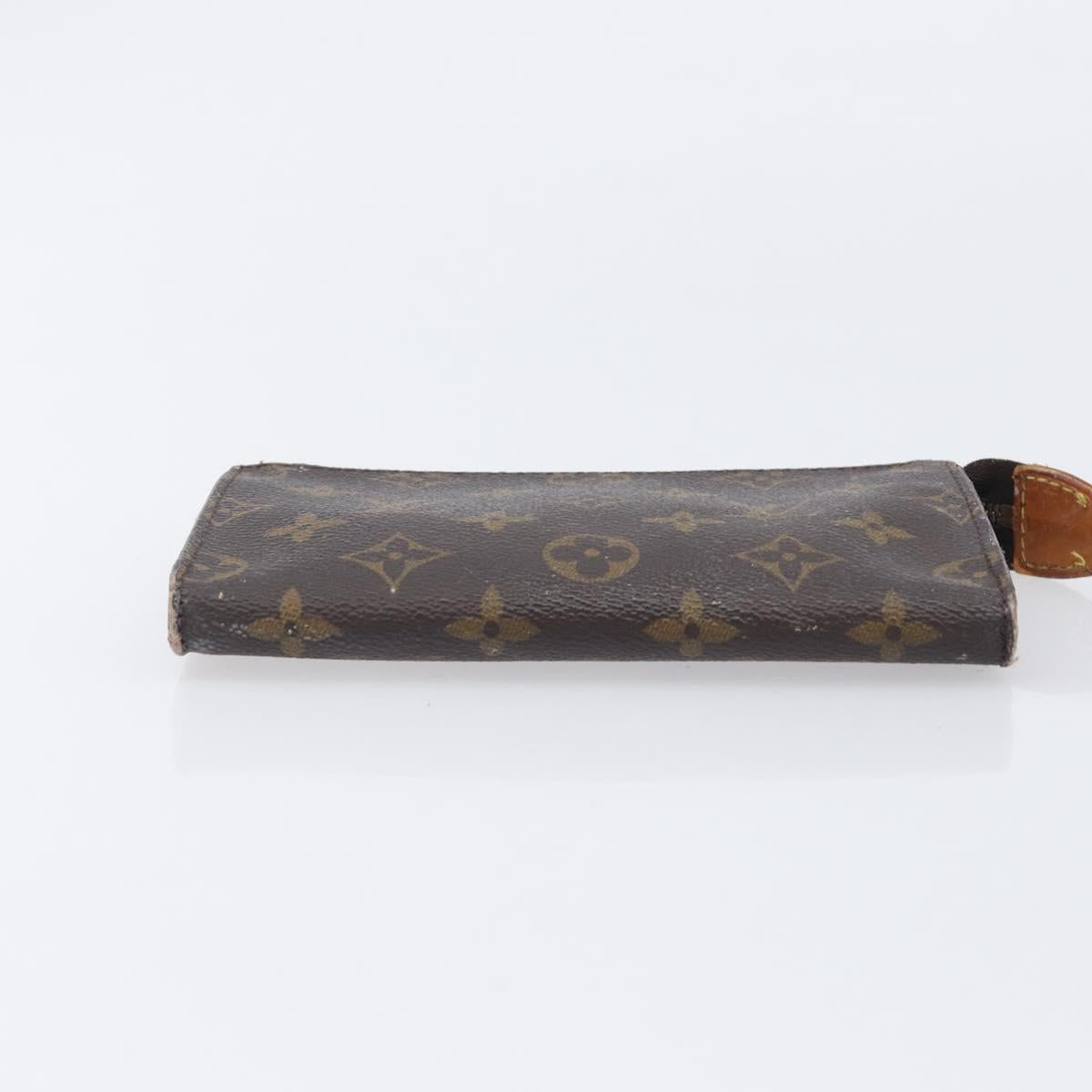 LOUIS VUITTON Monogram Pouch Canvas 2 Set Brown LV Auth am12797