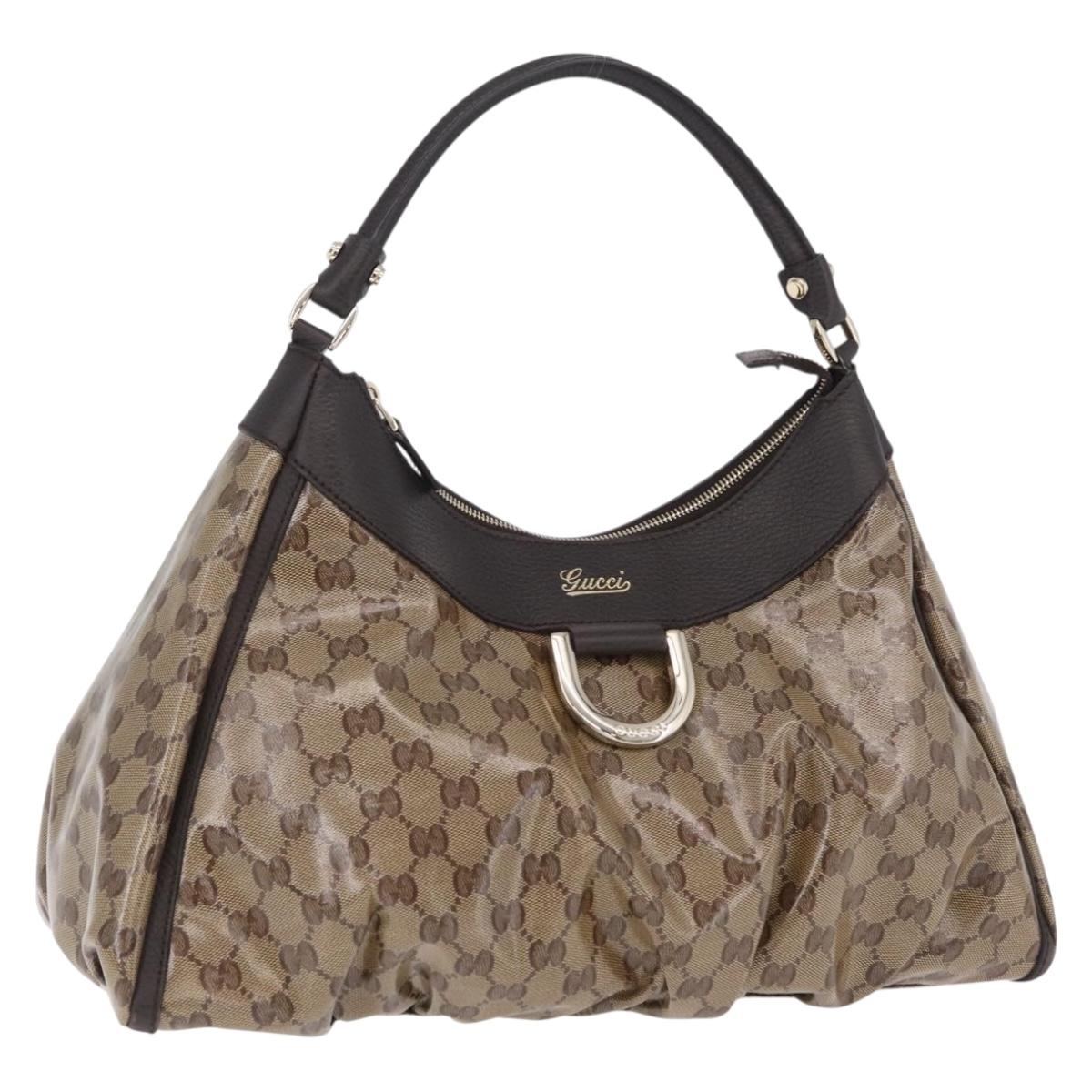 GUCCI GG Crystal Abbey Shoulder Bag Coated Canvas Outlet 327786 Auth am12808V