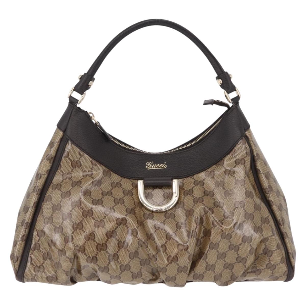 GUCCI GG Crystal Abbey Shoulder Bag Coated Canvas Outlet 327786 Auth am12808V