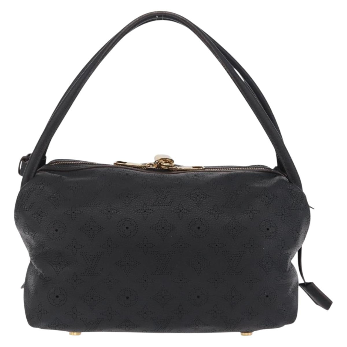 LOUIS VUITTON Mahina Galatea PM Shoulder Bag Leather Black M93814 Auth am12810V