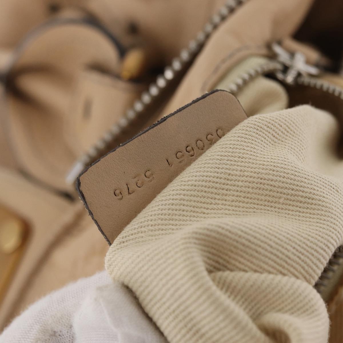 Chloe Paddington Hand Bag Leather Beige Gold Tone Auth am12818V