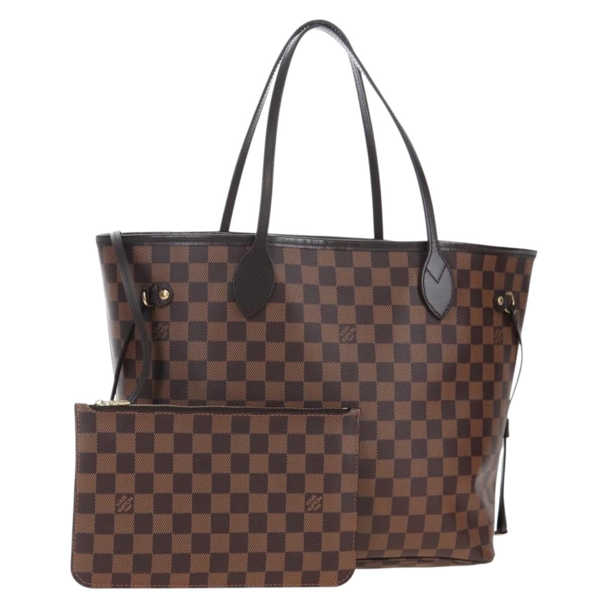 LOUIS VUITTON Damier Ebene Neverfull MM Tote Bag N51105 LV Auth am12828SAM