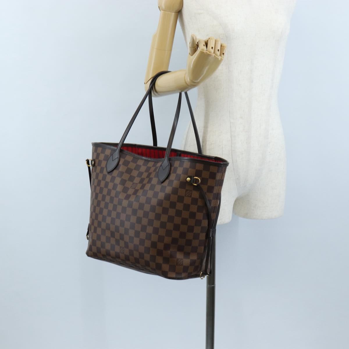 LOUIS VUITTON Damier Ebene Neverfull MM Tote Bag N51105 LV Auth am12828SAM