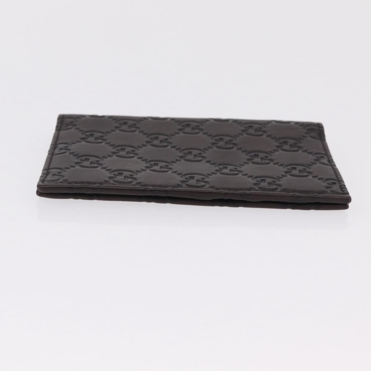 GUCCI GuccissimaGG Passport Case Leather Brown 154694 Auth am12836M