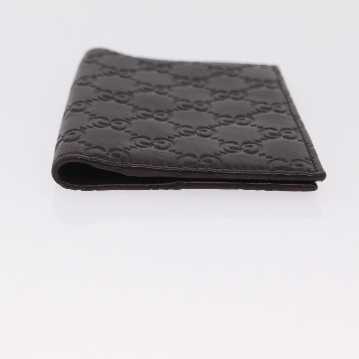 GUCCI GuccissimaGG Passport Case Leather Brown 154694 Auth am12836M