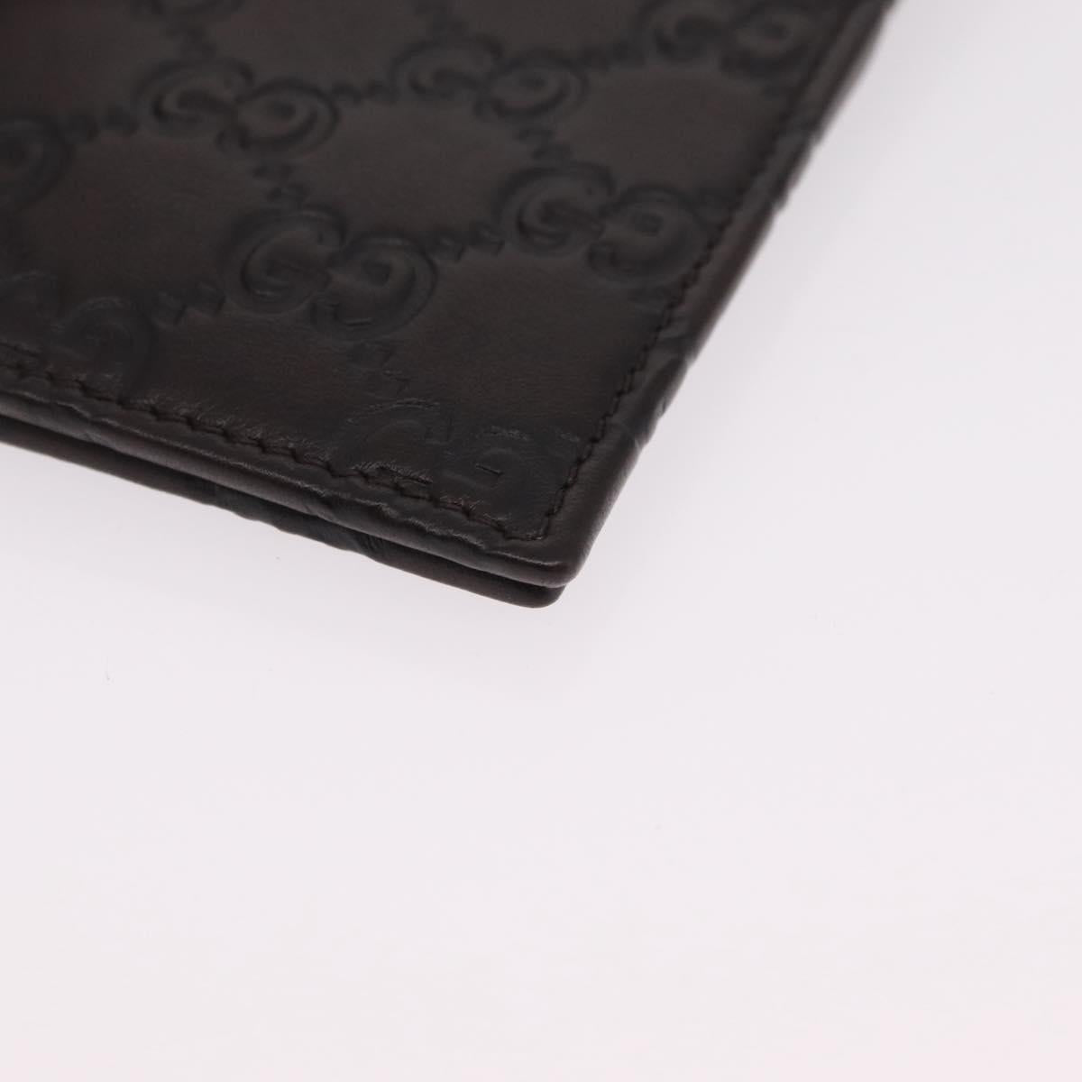 GUCCI GuccissimaGG Passport Case Leather Brown 154694 Auth am12836M