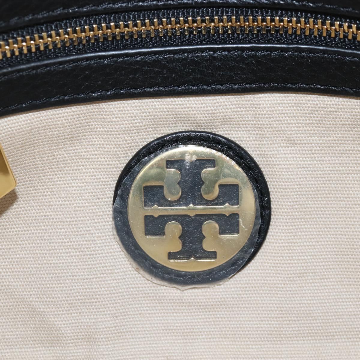 Tory Burch Chain Shoulder Bag Leather Black Gold Tone Auth am12876A