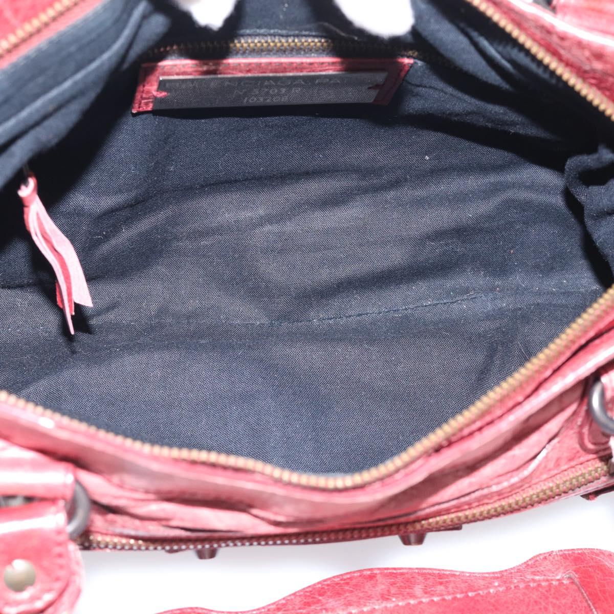 Balenciaga The First Hand Bag Leather 2way Red 103208 Auth am12886V