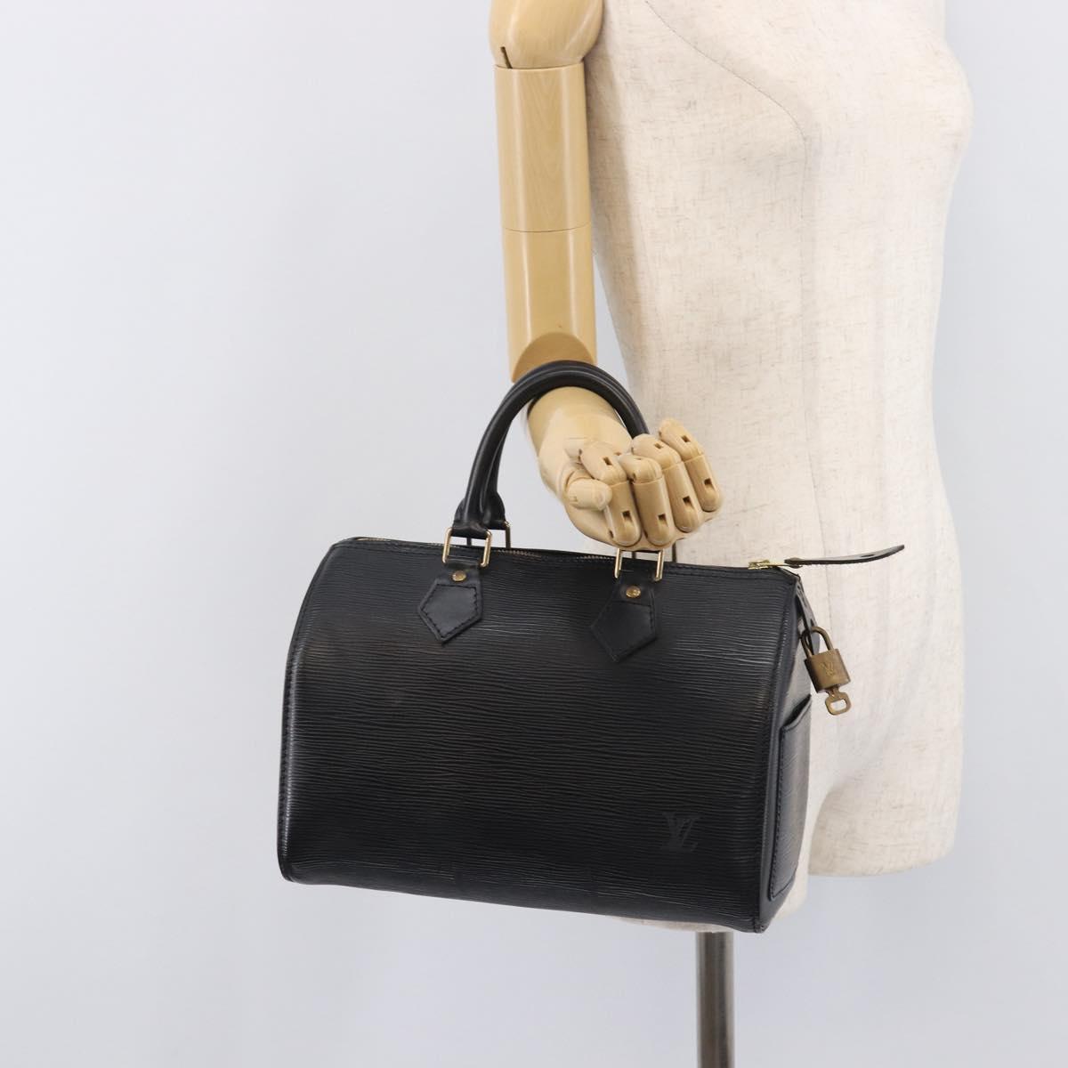 LOUIS VUITTON Epi Speedy 25 Hand Bag Black M59042 LV Auth am12893V