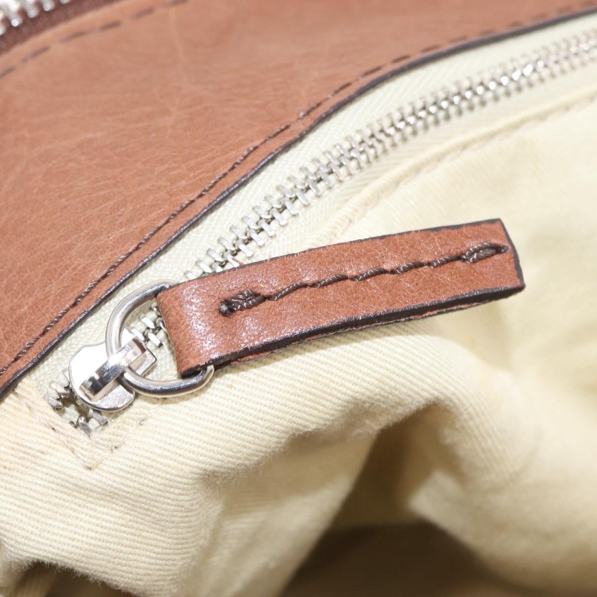 Chloe Paddington Hand Bag Leather Brown Gold Auth am12905V