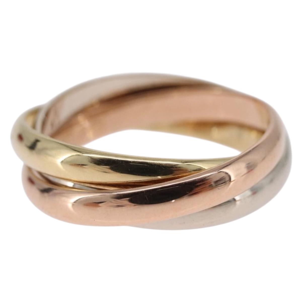 Cartier Trinity Ring 18K Gold (750) Silver Auth am12921SM