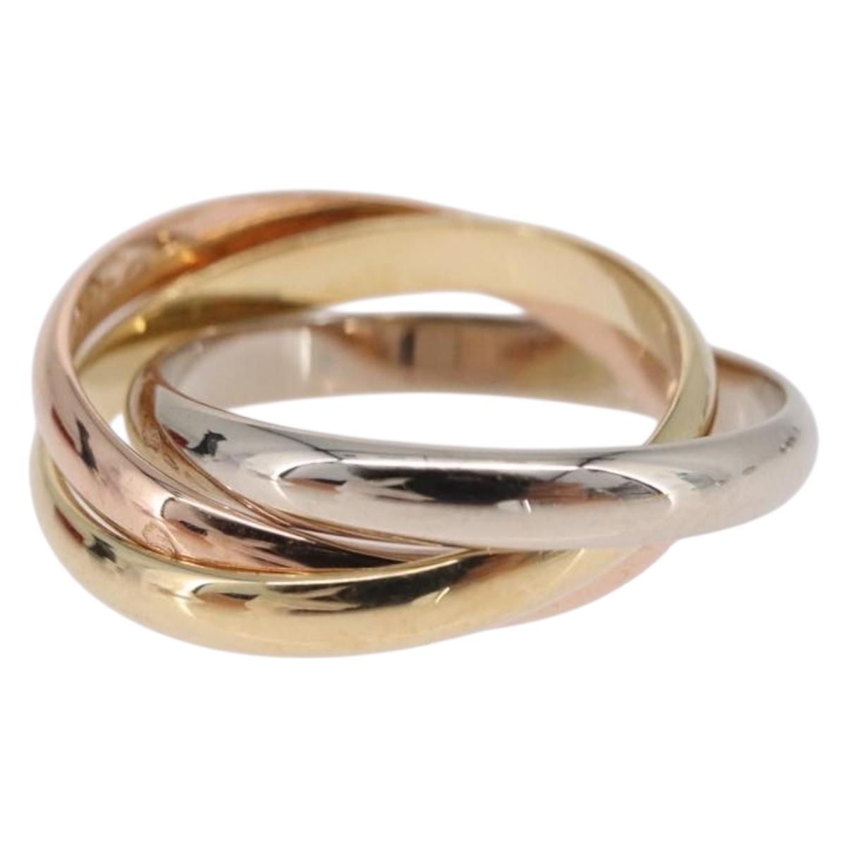 Cartier Trinity Ring 18K Gold (750) Silver Auth am12922SM