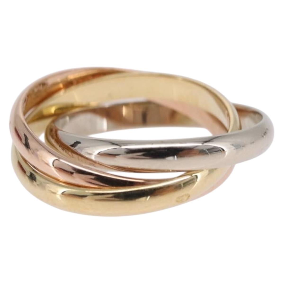Cartier Trinity Ring 18K Gold (750) Silver Auth am12922SM