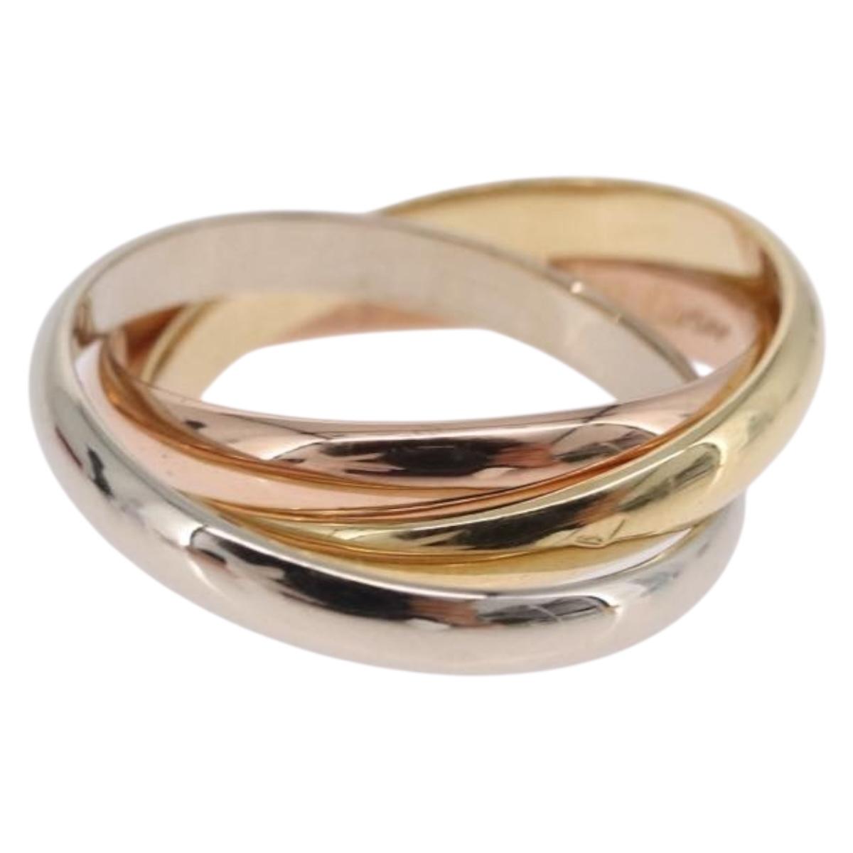 Cartier Trinity Ring 18K Gold (750) Silver Auth am12922SM