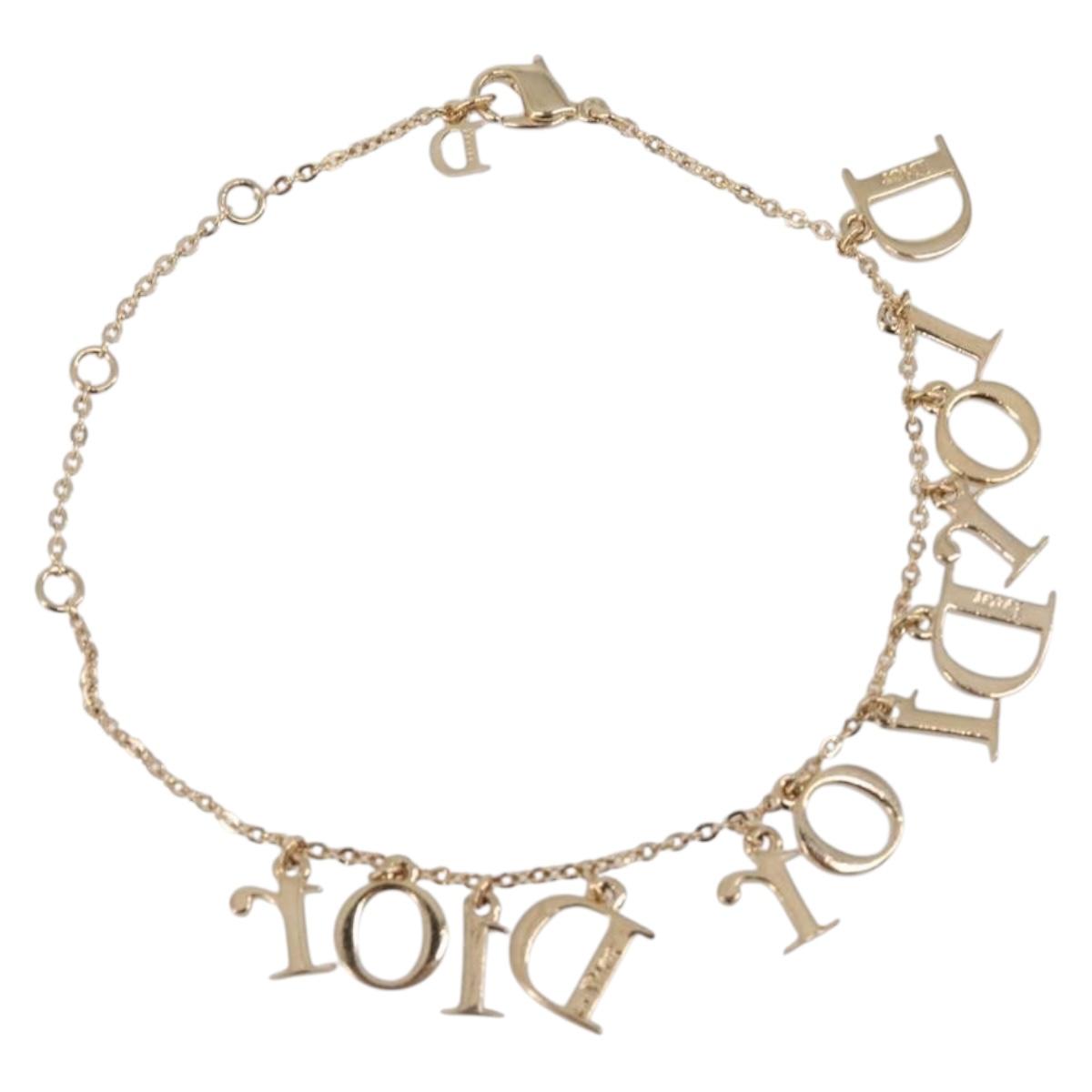 Christian Dior Triple Bracelet metal Gold Auth am12932M