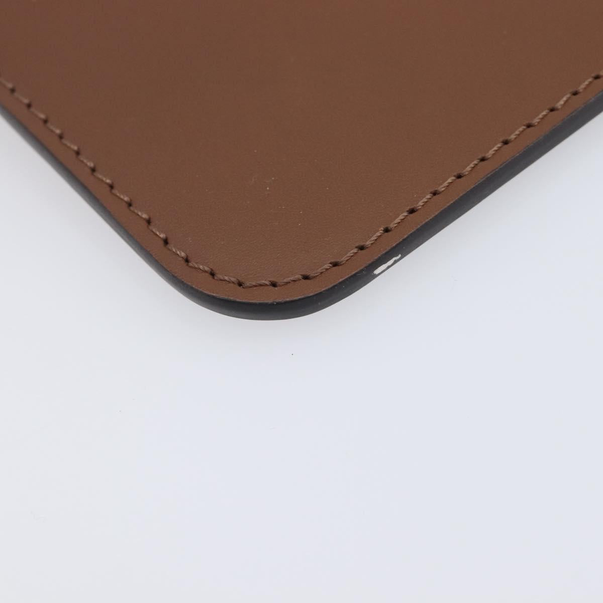 LOUIS VUITTON Mahina PM Pouch Leather Brown LV Auth am12934V