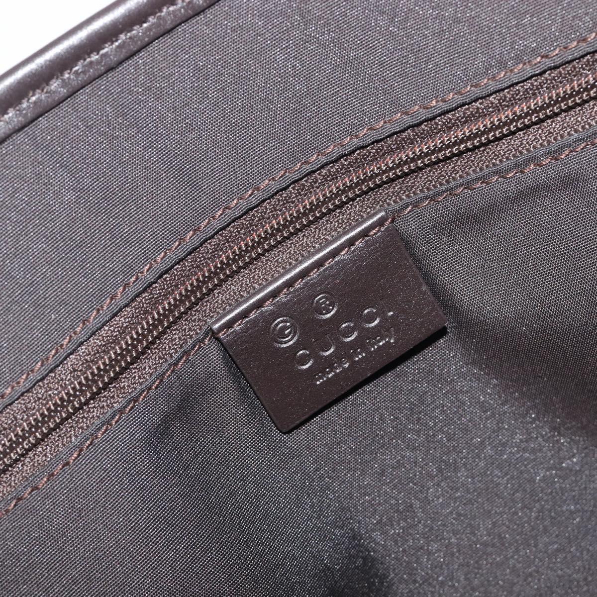 GUCCI GG Canvas Hand Bag Gold Brown 257249 Auth am12939V