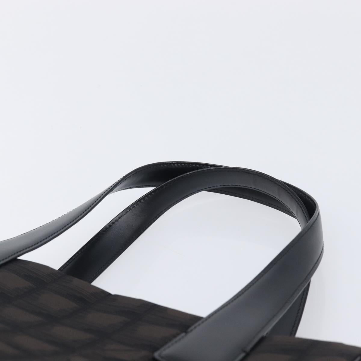 CHANEL New Travel Line Tote PM Bag Canvas Black CC Auth am12945V