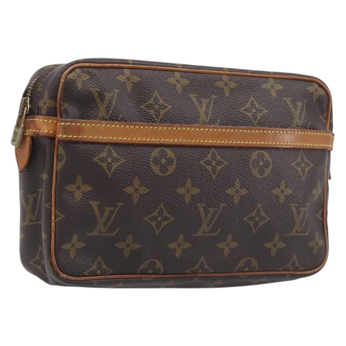 LOUIS VUITTON Monogram Compiegne 23 Clutch Bag M51847 LV Auth am12954A