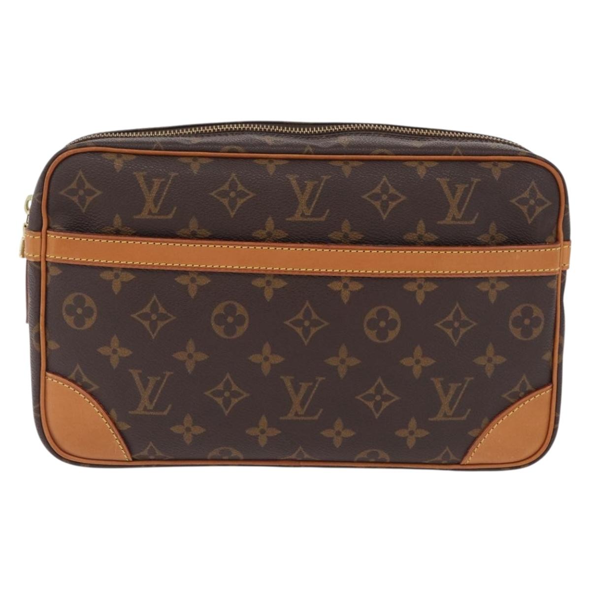 LOUIS VUITTON Monogram Compiegne 28 Clutch Bag M51845 LV Auth am12970A