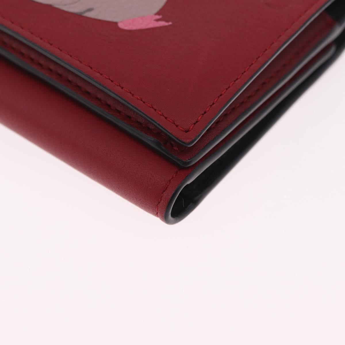 LOEWE Studio Ghibli Spirited Away Bo Mouse Wallet Leather Red Auth am12984SM