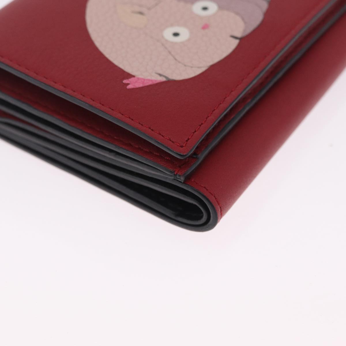 LOEWE Studio Ghibli Spirited Away Bo Mouse Wallet Leather Red Auth am12984SM