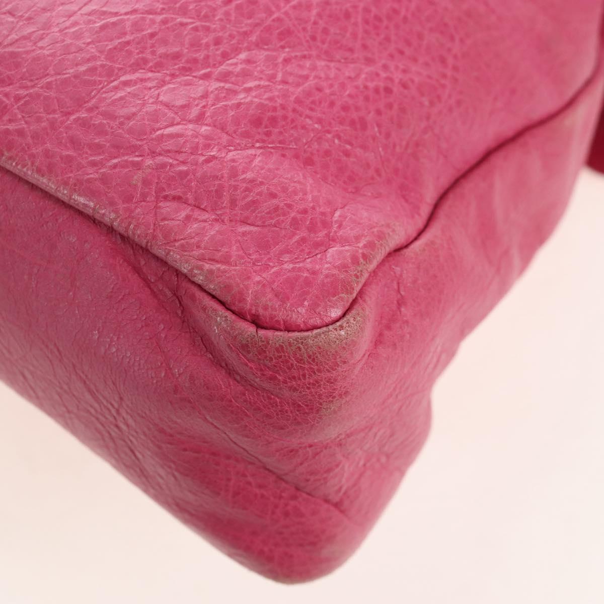 Balenciaga The Town Hand Bag Leather 2way Pink 240579 Auth am12986V