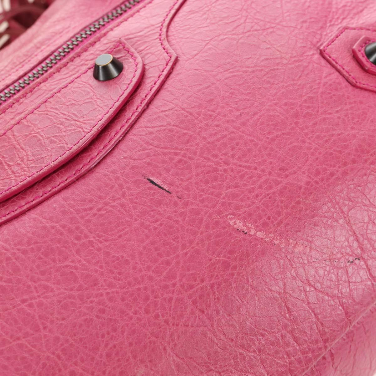 Balenciaga The Town Hand Bag Leather 2way Pink 240579 Auth am12986V