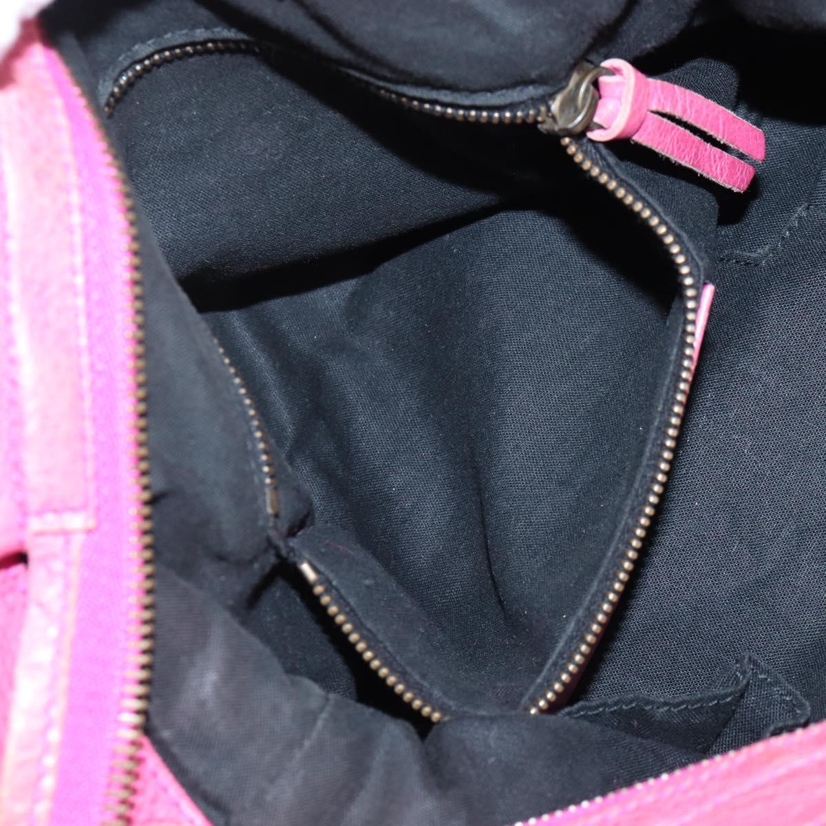 Balenciaga The Town Hand Bag Leather 2way Pink 240579 Auth am12986V