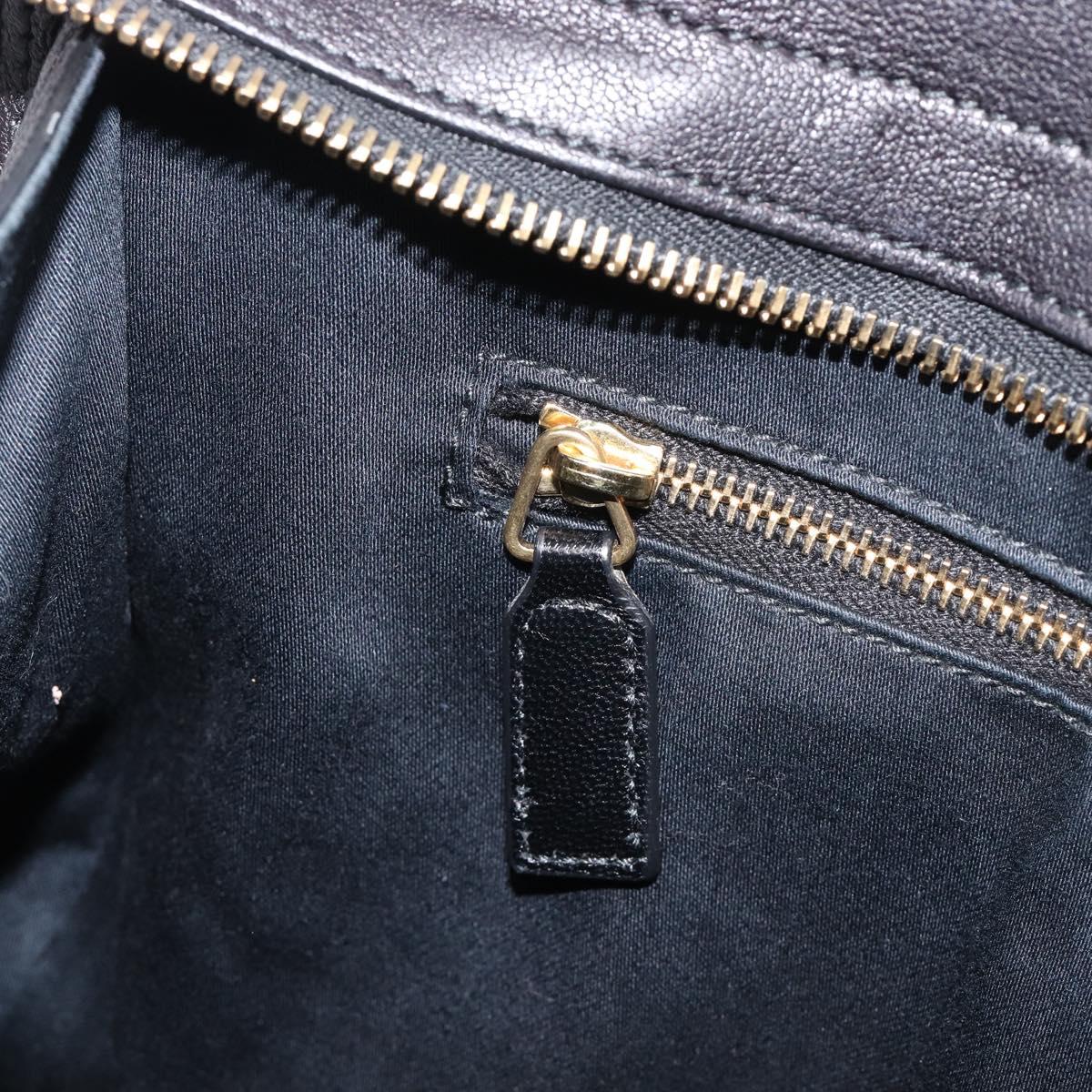Saint Laurent Cabas Hand Bag Leather 2way Black Gold 311220 Auth am12987V