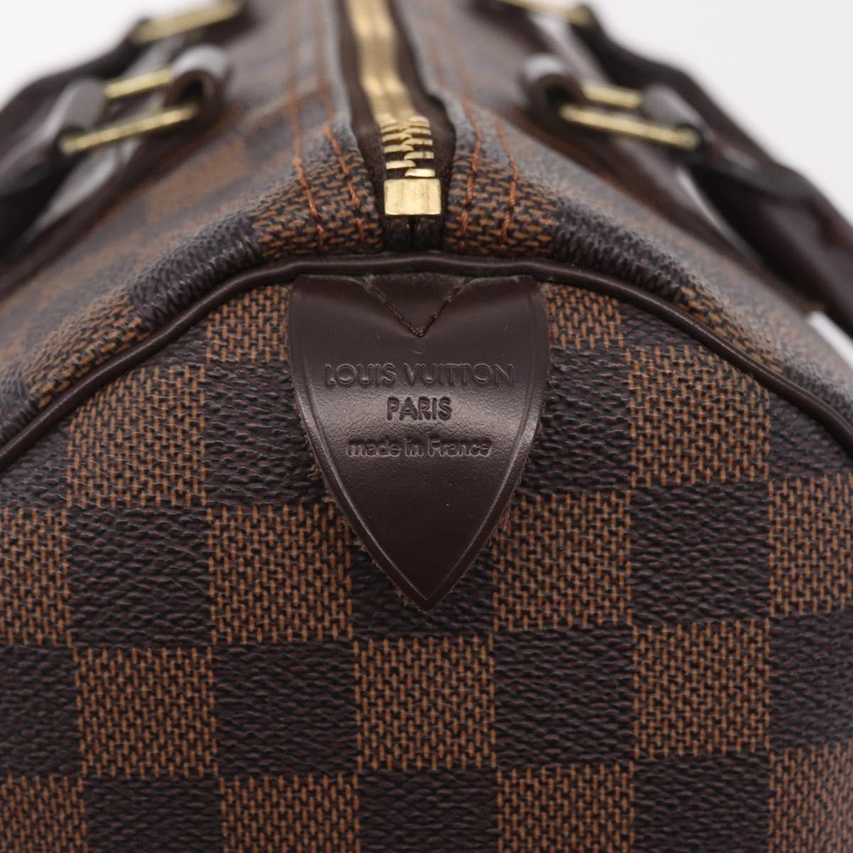 LOUIS VUITTON Damier Ebene Speedy 30 Hand Bag N41364 LV Auth am12994V