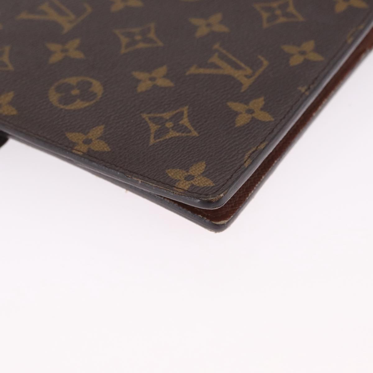 LOUIS VUITTON Monogram Agenda GM Day Planner Cover R20006 LV Auth am13005
